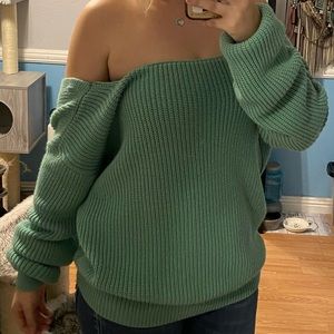 Scoop back sweater